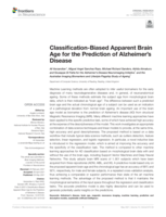 Classification-Biased Apparent Brain Age for the Prediction of Alzheimer's Disease