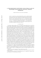 A time-dependent switching mean-field game on networks motivated by optimal visiting problems