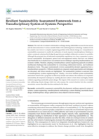 Resilient Sustainability Assessment Framework from a Transdisciplinary System-of-Systems Perspective