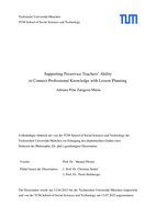 Supporting preservice teachers’ ability to connect professional knowledge with lesson planning