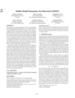 Stable Model Semantics for Recursive SHACL