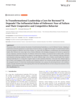 Is Transformational Leadership a Cure for Burnout? It Depends! The Influential Roles of Followers' Fear of Failure and Their Cooperative and Competitive Behavior