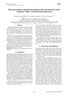 Rich speech signal: exploring and exploiting end-to-end automatic speech recognizers’ ability to model hesitation phenomena