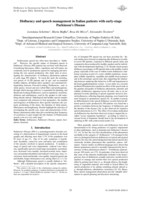 Disfluency and speech management in Italian patients with early-stage Parkinson’s Disease