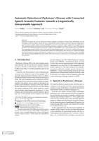 Automatic Detection of Parkinson’s Disease with Connected Speech Acoustic Features: towards a Linguistically Interpretable Approach