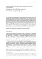 Hesitations and Individual Variability in Italian Tourist Guides’ Speech