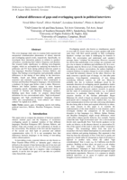 Cultural differences of gaps and overlapping speech in political interviews