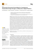 Harnessing Vernacular Knowledge for Contemporary Sustainable Design through a Collaborative Digital Platform