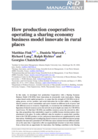 How production cooperatives operating a sharing economy business model innovate in rural places