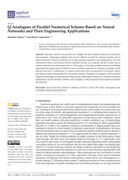 Q-Analogues of Parallel Numerical Scheme Based on Neural Networks and Their Engineering Applications