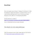 Investigating fit in supply chain integration: A systematic literature review on context, practices, performance links