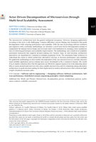 Actor-Driven Decomposition of Microservices through Multi-level Scalability Assessment