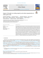 Impact of drought on cooling capacity and carbon sequestration in urban green area