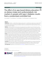 The effect of an app-based dietary education on dietary intake and cardiometabolic risk markers in people with type 2 diabetes: results from a randomized controlled trial