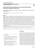 Nordic Nutrition Recommendations and risk of myocardial infarction and stroke: a prospective cohort study