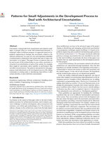 Patterns for Small Adjustments in the Development Process to Deal with Architectural Uncertainties