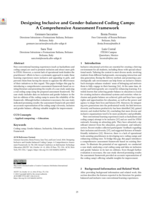 Designing Inclusive and Gender-Balanced Coding Camps: A Comprehensive Assessment Framework