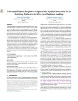 A Prompt Pattern Sequence Approach to Apply Generative AI in Assisting Software Architecture Decision-making