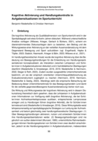 Kognitive Aktivierung und Handlungskontrolle in Aufgabensituationen im Sportunterricht