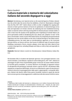 Cultura materiale e memorie del colonialismo italiano dal secondo dopoguerra a oggi