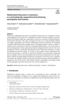 Mathematical discussion in classrooms as a technologically-supported activity fostering participation and inclusion