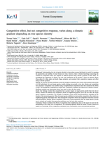 Competitive effect, but not competitive response, varies along a climatic gradient depending on tree species identity