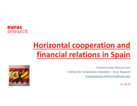 Horizontal cooperation and financial relations in Spain