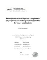 Development of coatings and components on polymers and technopolymers suitable for space applications