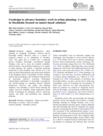 Geodesign to advance boundary work in urban planning: A study in Stockholm focused on nature-based solutions