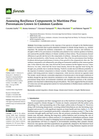 Assessing Resilience Components in Maritime Pine Provenances Grown in Common Gardens