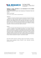 Singing in music education as an instrument for the holistic education of children = Il canto nell’educazione musicale come strumento per l’educazione olistica dei bambini