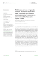 Multi-decadal tree-ring stable isotope records of apple and pear trees indicate coherent ecophysiological responses to environmental changes in alpine valleys