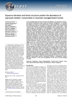 Exposure elevation and forest structure predict the abundance of saproxylic beetles’ communities in mountain managed beech forests