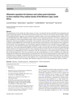Allometric equations for biomass and carbon pool estimation in short rotation Pinus radiata stands of the Western Cape, South Africa
