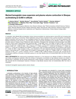 Marked hemoglobin mass expansion and plasma volume contraction in Sherpas acclimatizing to 5,400 m altitude