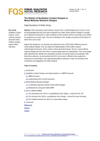 The Role(s) of Qualitative Content Analysis in Mixed Methods Research Designs