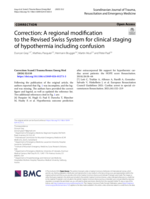 Correction: A regional modification to the Revised Swiss System for clinical staging of hypothermia including confusion