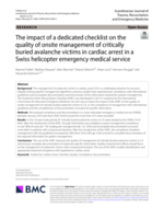 The impact of a dedicated checklist on the quality of onsite management of critically buried avalanche victims in cardiac arrest in a Swiss helicopter emergency medical service