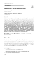 Deconstruction at the time of post-truth politics