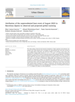 Attribution of the unprecedented heat event of August 2023 in Barcelona (Spain) to observed and projected global warming