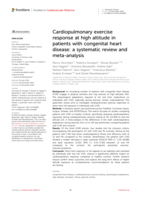 Cardiopulmonary exercise response at high altitude in patients with congenital heart disease: a systematic review and meta-analysis.