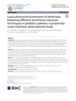Lung ultrasound assessment of atelectasis following different anesthesia induction techniques in pediatric patients: a propensity score-matched, observational study