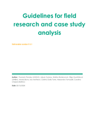 SERIGO - Guidelines for field research and case study analysis - Deliverable 3.1
