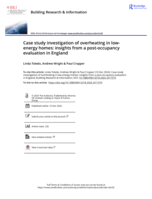 Case study investigation of overheating in low-energy homes: insights from a post-occupancy evaluation in England