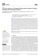 Social Acceptance of Integrated Photovoltaic Systems in Italian Heritage and Landscape Contexts