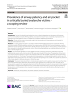 Prevalence of airway patency and air pocket in critically buried avalanche victims - a scoping review