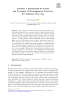 Towards a Framework to Guide the Creation of Development Practices for Software Startups