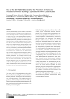 Use of the ISO 12354 standard for the prediction of the sound insulation of timber buildings: Application to three case studies