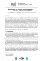 Measurements and prediction of sound insulation of innovative ventilated façade solutions