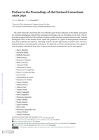 Preface to the Proceedings of the Doctoral Consortium AIxIA 2024